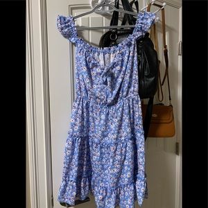 Bangkok, Thailand Midi Floral Blue Dress